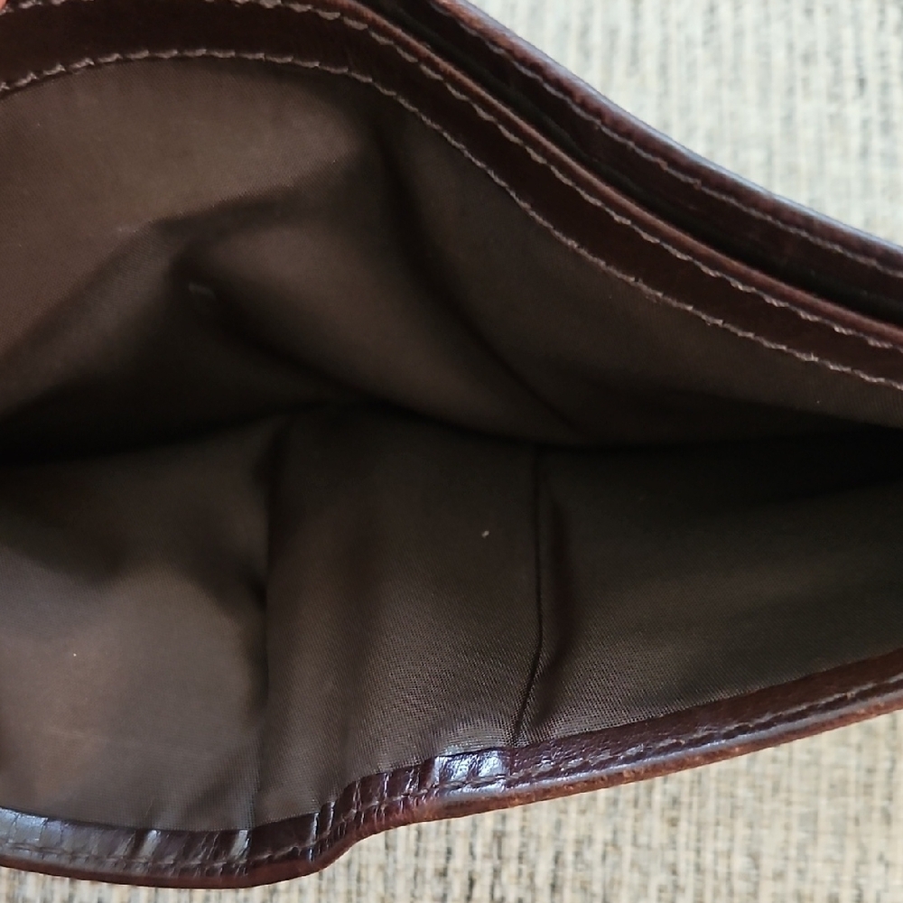 COACH BROWN LEATHER WALLET - Picture 5 of 6